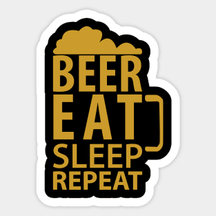 Beer Eat Sleep Repeat Sticker